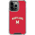 University of Maryland Collegiate Text Red iPhone 16 Pro Clear Case